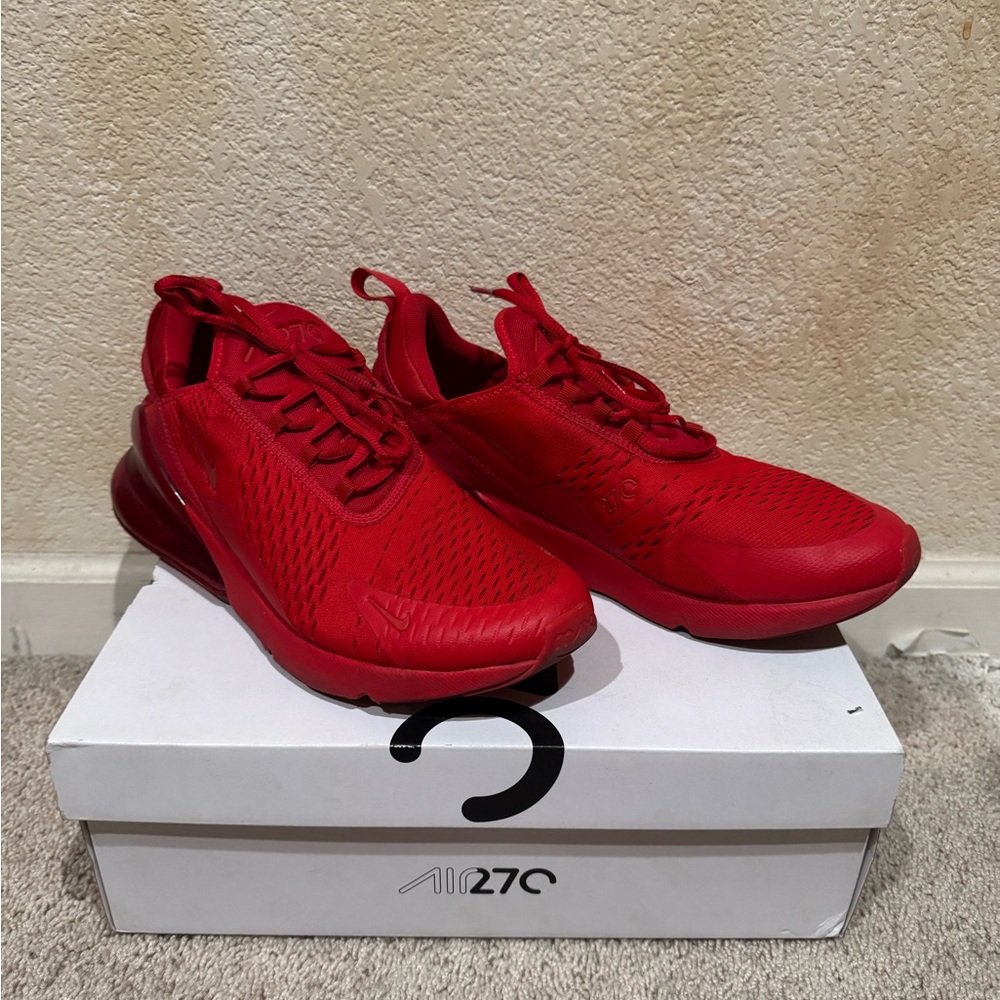 Nike air max 270 university red triple red sneakers